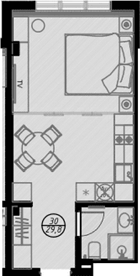 Продается 1-комн. квартира, 30.1 м²