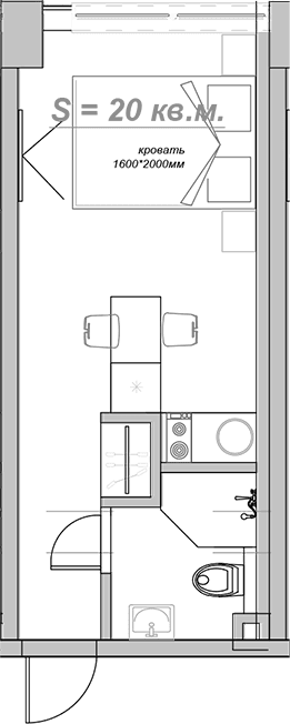 Продается 1-комн. квартира, 19.4 м²
