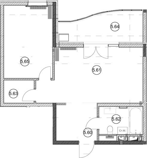 Продается 1-комн. квартира, 47.1 м²