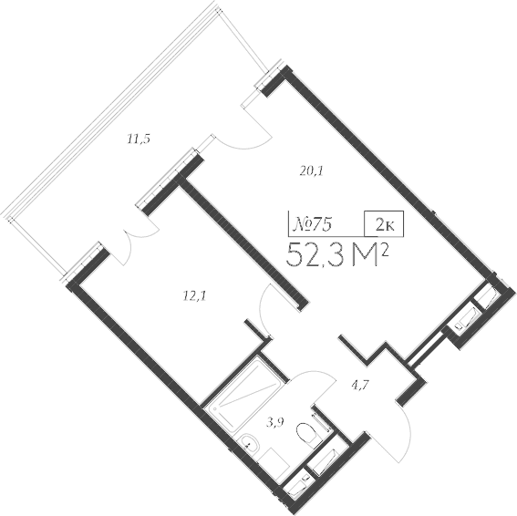 Продается 2-комн. квартира, 40.8 м²