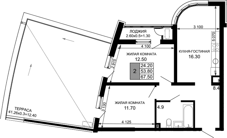 Продается 3-комн. квартира, 53.8 м²