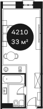 Продается 1-комн. квартира, 32.72 м²