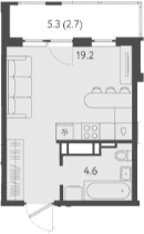 Продается 1-комн. квартира, 23.8 м²