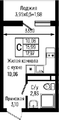 Продается 1-комн. квартира, 15.99 м²