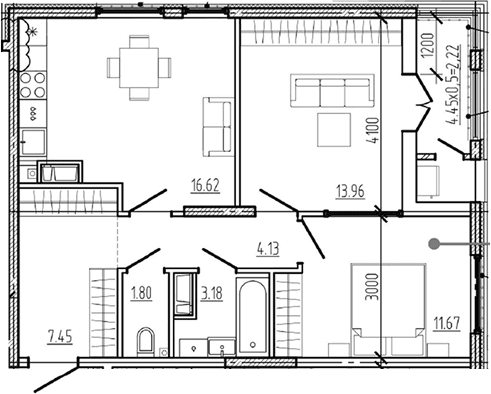 Продается 3-комн. квартира, 58.81 м²