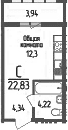 Продается 1-комн. квартира, 20.86 м²