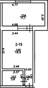 Продается 1-комн. квартира, 19.4 м²