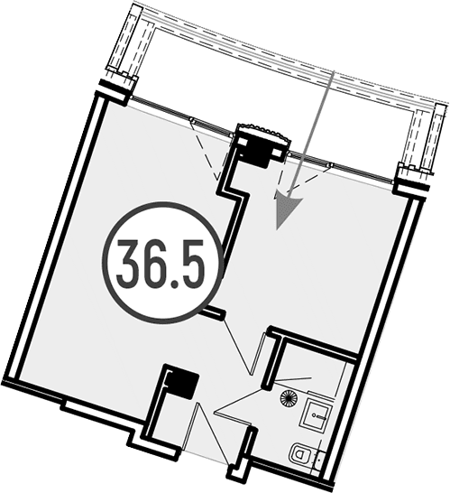 Продается 1-комн. квартира, 36.5 м²