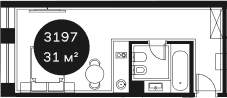 Продается 1-комн. квартира, 31.45 м²