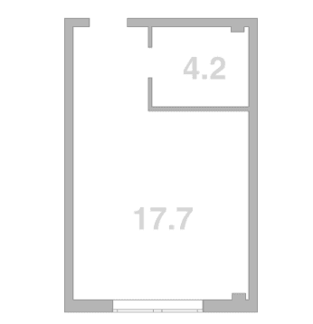 Продается 1-комн. квартира, 21.9 м²