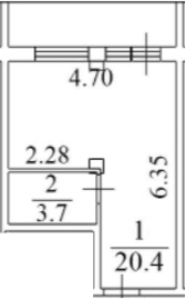 Продается 1-комн. квартира, 30.3 м²