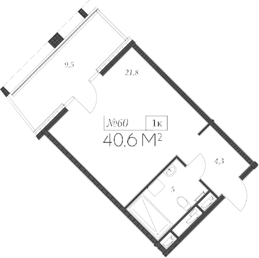 Продается 1-комн. квартира, 31.1 м²