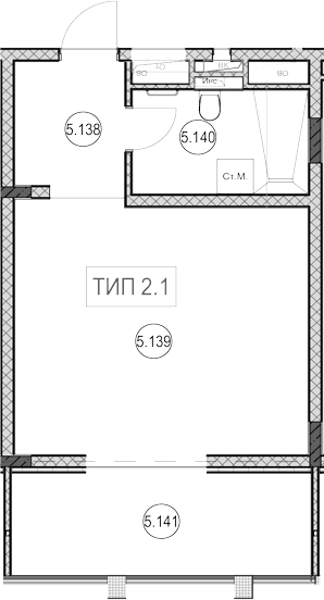 Продается 1-комн. квартира, 31.1 м²