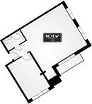 Продается 1-комн. квартира, 66.7 м²