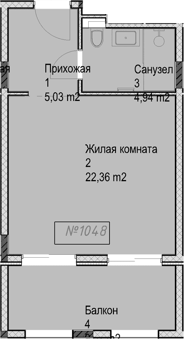 Продается 1-комн. квартира, 32.3 м²