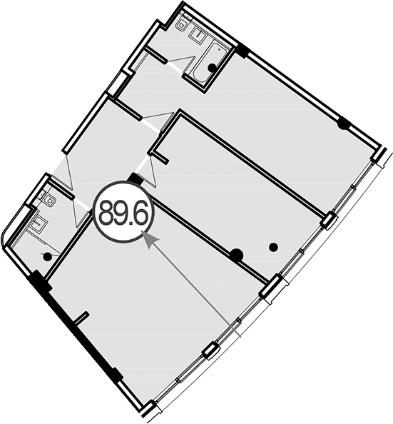 Продается 1-комн. квартира, 89.6 м²