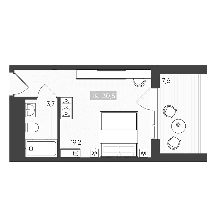 Продается 1-комн. квартира, 22.9 м²