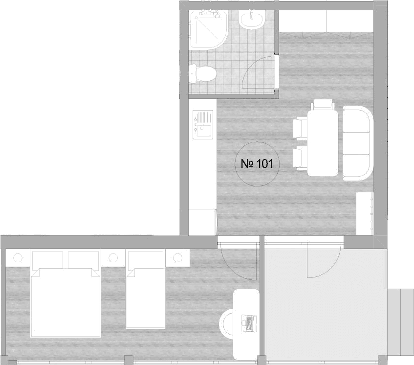 Продается 1-комн. квартира, 45.6 м²