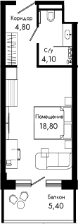 Продается 1-комн. квартира, 27.7 м²