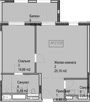 Продается 2-комн. квартира, 54 м²