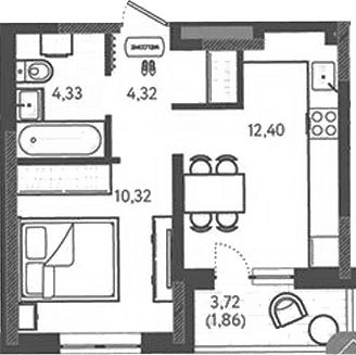 Продается 1-комн. квартира, 30.23 м²