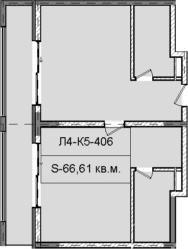 Продается 1-комн. квартира, 66.61 м²