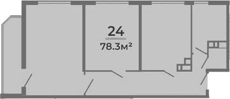 Продается 1-комн. квартира, 71.6 м²
