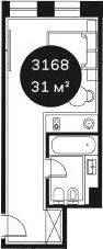 Продается 1-комн. квартира, 30.79 м²