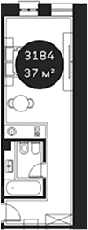 Продается 1-комн. квартира, 36.85 м²