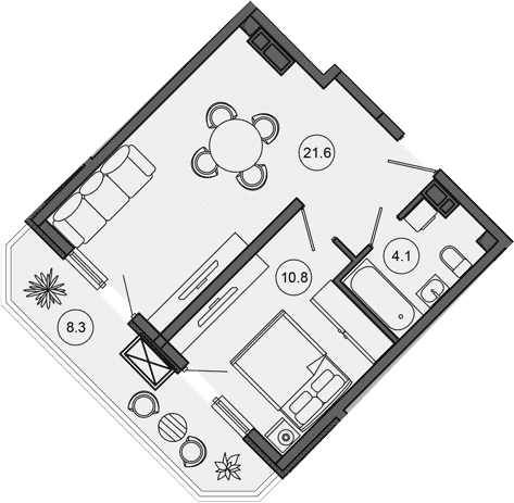 Продается 2-комн. квартира, 36.5 м²