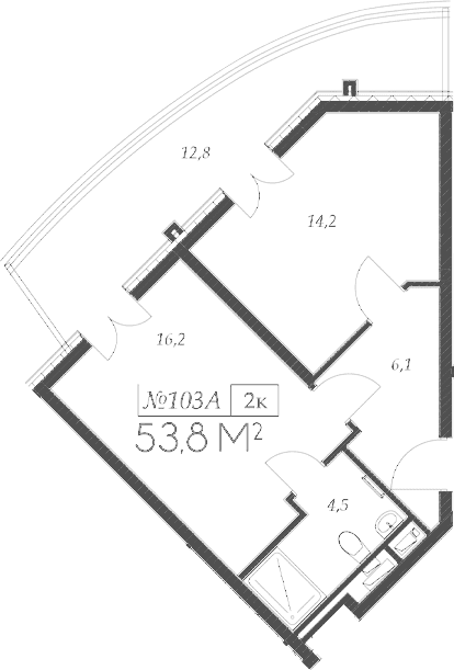 Продается 2-комн. квартира, 41 м²