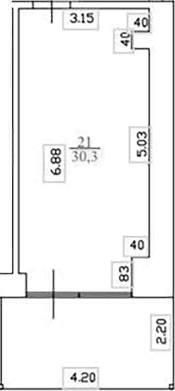 Продается 1-комн. квартира, 30.3 м²