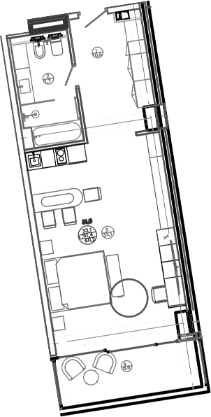 Продается 1-комн. квартира, 53.3 м²