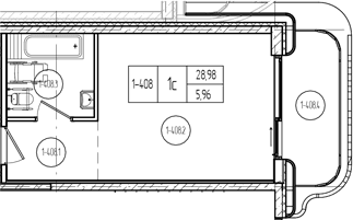 Продается 1-комн. квартира, 28.83 м²
