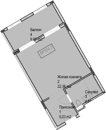 Продается 1-комн. квартира, 32.3 м²
