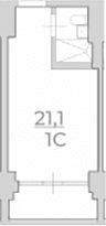 Продается 1-комн. квартира, 21.1 м²