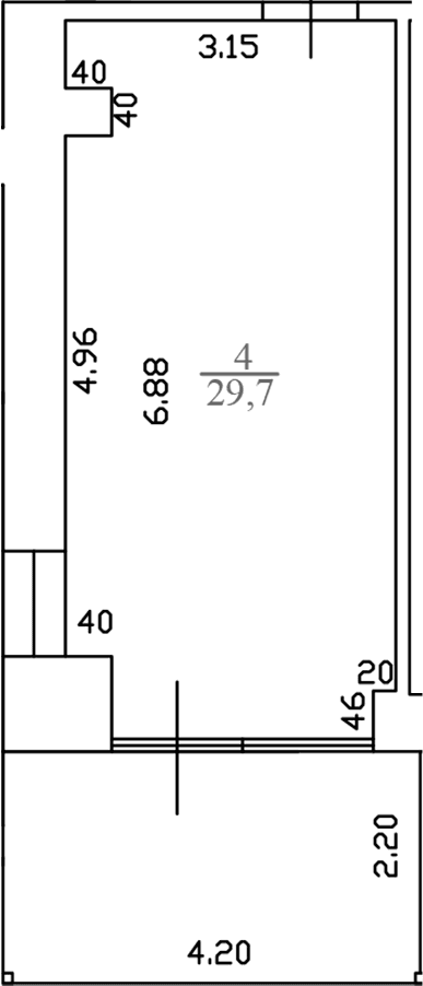 Продается 1-комн. квартира, 29.7 м²