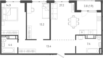 Продается 3-комн. квартира, 82.5 м²