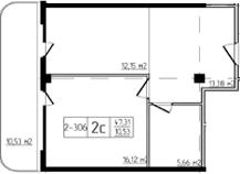 Продается 2-комн. квартира, 47.31 м²