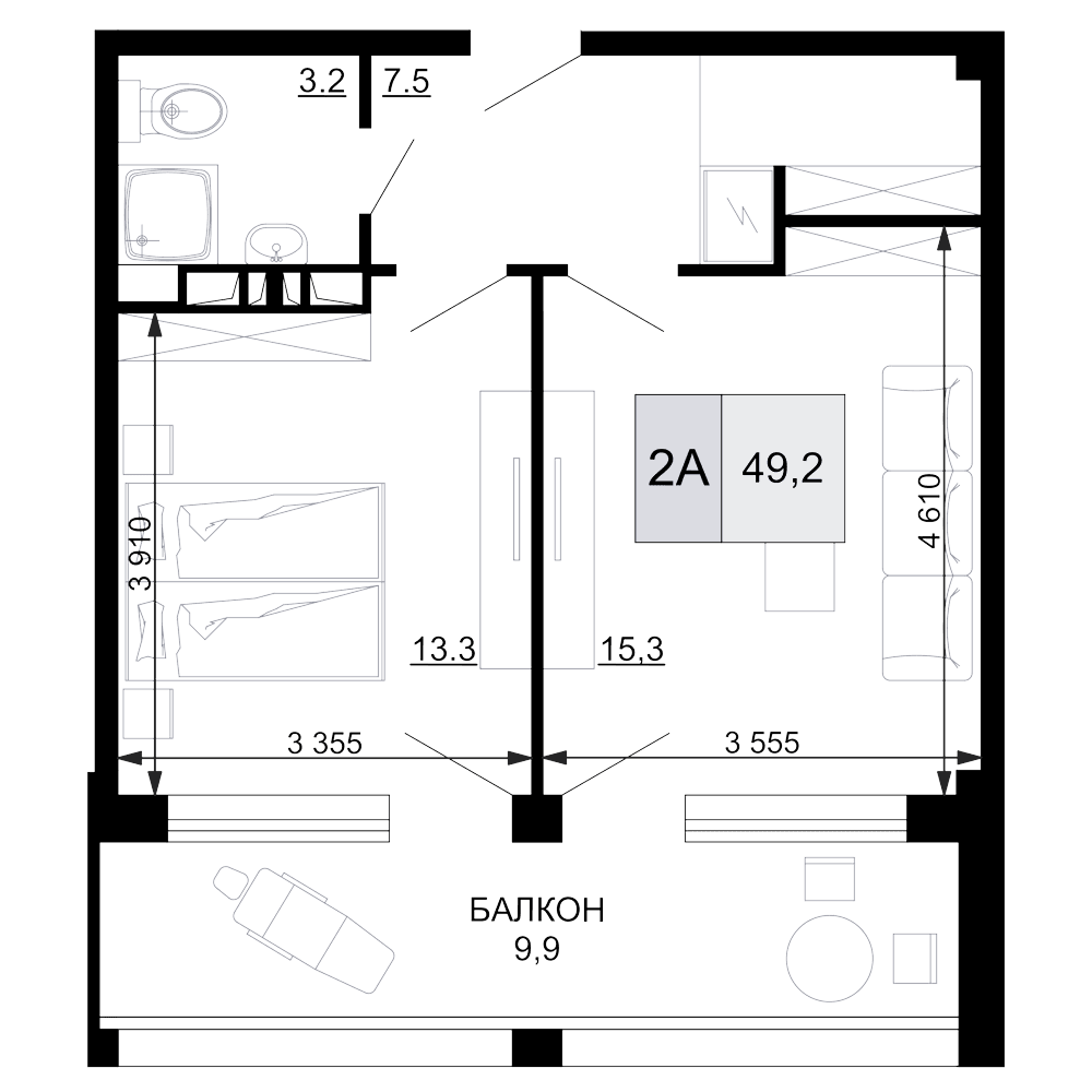 Продается 2-комн. квартира, 39.3 м²