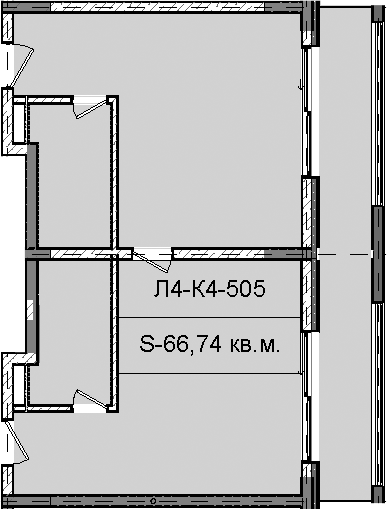 Продается 1-комн. квартира, 66.74 м²