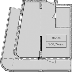 Продается 1-комн. квартира, 56.55 м²
