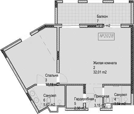 Продается 2-комн. квартира, 64.74 м²