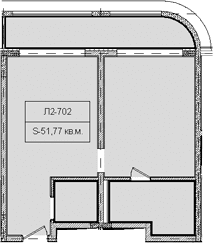 Продается 1-комн. квартира, 51.77 м²