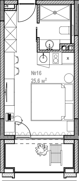 Продается 1-комн. квартира, 25.6 м²
