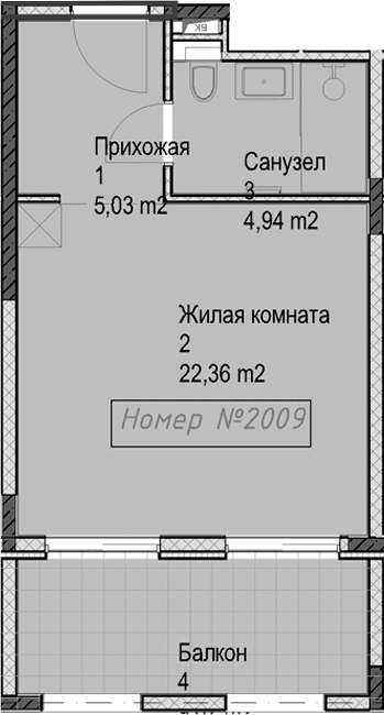Продается 1-комн. квартира, 32.33 м²
