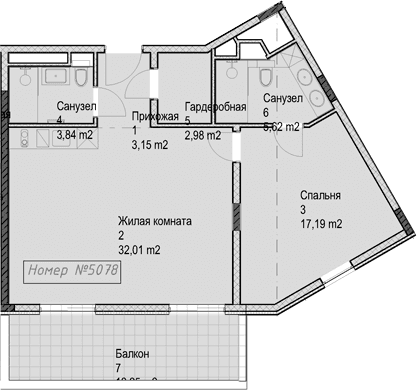 Продается 2-комн. квартира, 64.8 м²