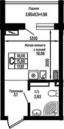 Продается 1-комн. квартира, 15.99 м²