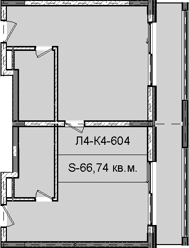 Продается 1-комн. квартира, 66.74 м²