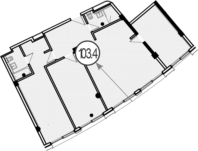 Продается 1-комн. квартира, 103.4 м²